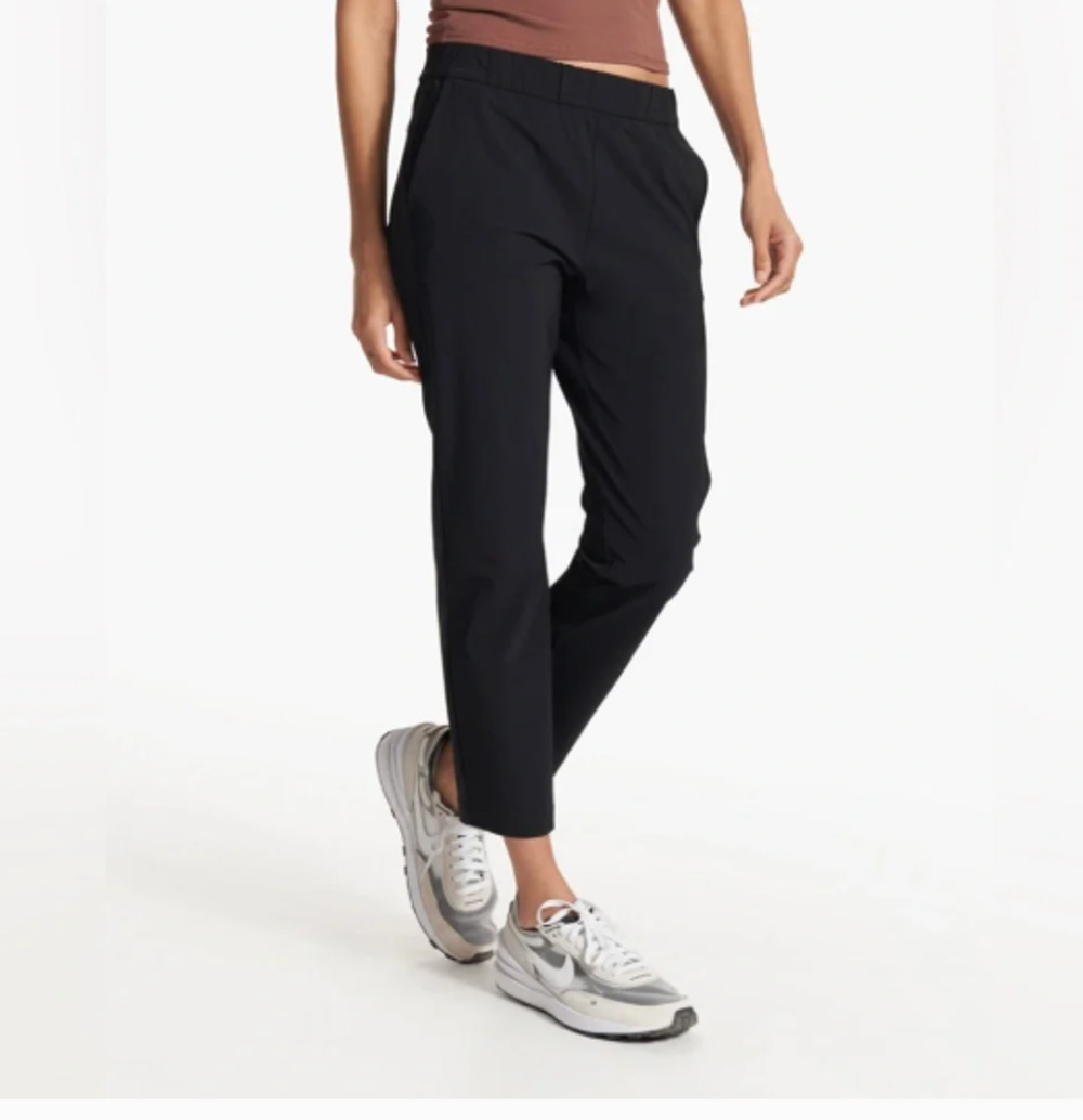 Vuori Women's Sz M Miles Ankle Pant 4 Way Stretch Performance Black